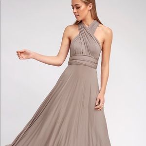 LuLu’s Tricks of the Trade Taupe Dress
